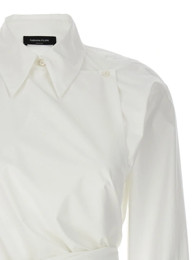Shop Fabiana Filippi Knot Shirt Shirt, Blouse White