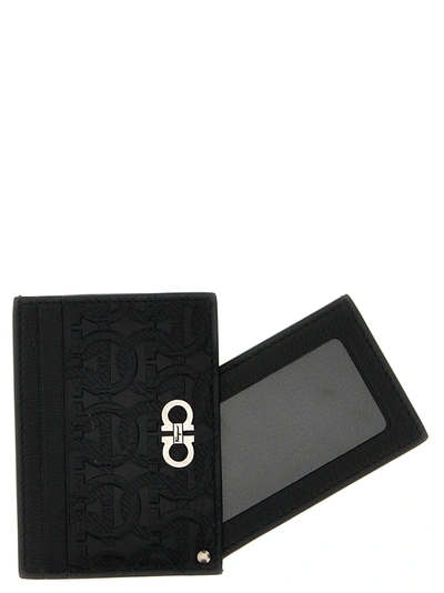 Shop Ferragamo Logo Card Holder Wallets, Card Holders Black