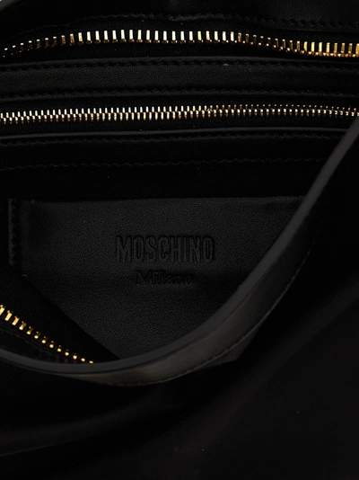 Shop Moschino Logo Shoulder Bag Shoulder Bags Black