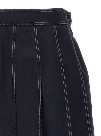 Shop Thom Browne Mini Pleated Skirt Skirts Blue