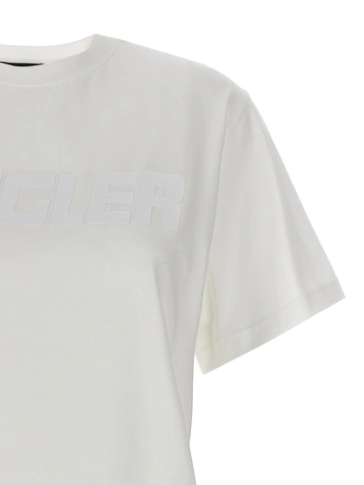 Shop Mugler Rubberized Logo T-shirt White
