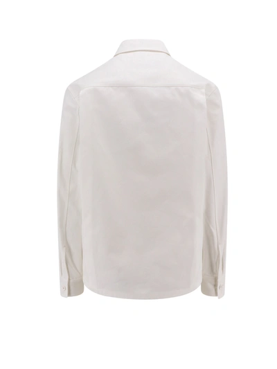 Shop Jil Sander Cotton Shirt With Side White Band