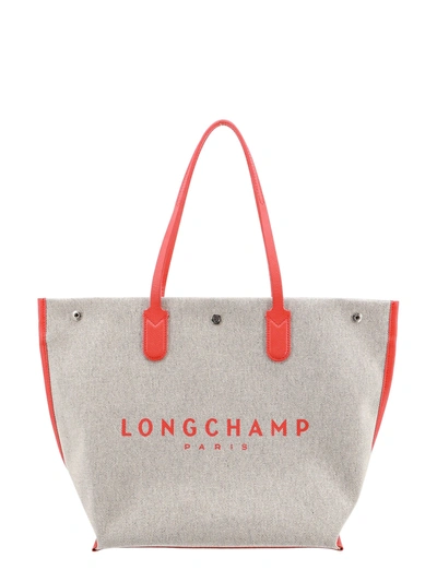 Shop Longchamp Roseau Canvas Shoulder Bag