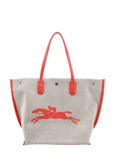 Shop Longchamp Roseau Canvas Shoulder Bag