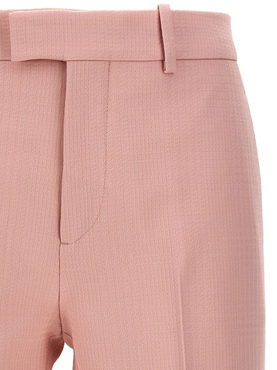 Shop Burberry Tailored Trousers Pants Pink