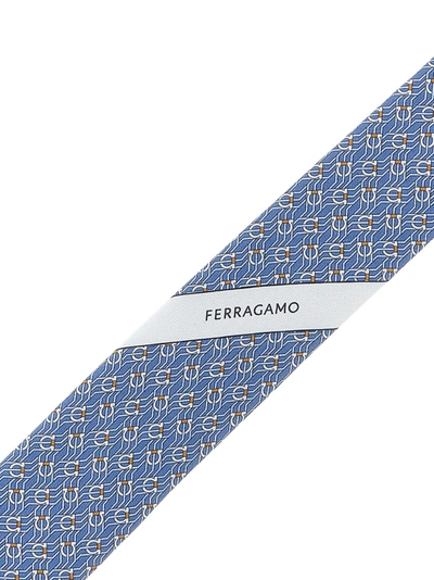 Shop Ferragamo Tetris Ties, Papillon Light Blue