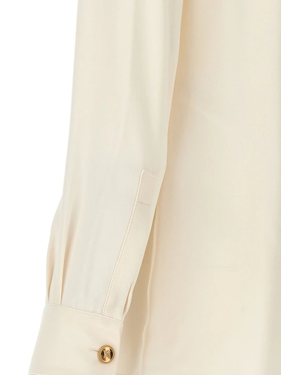 Shop Elisabetta Franchi Tie Blouse Shirt, Blouse White/black