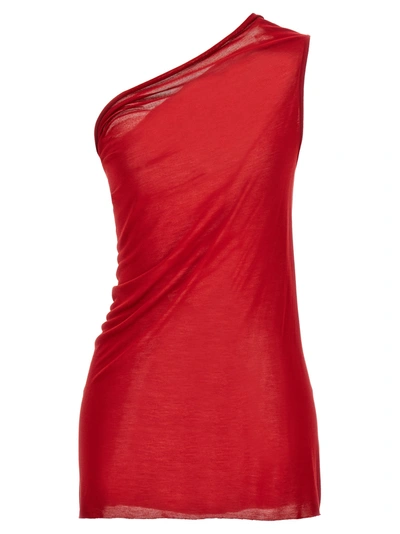 Shop Rick Owens Athena T Tops In Red