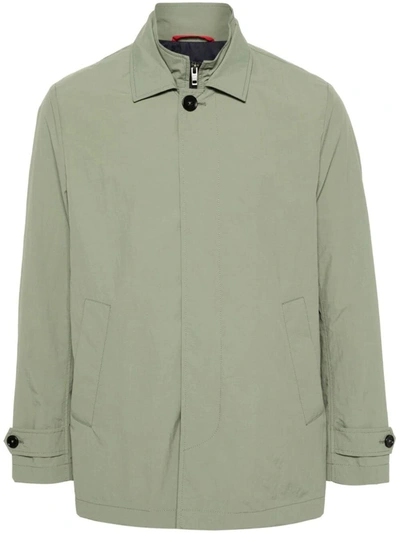 Fay Layered-design Jacket In Yellow & Orange