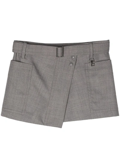 Shop Low Classic Wool Pocket Mini Skirt Clothing In Grey