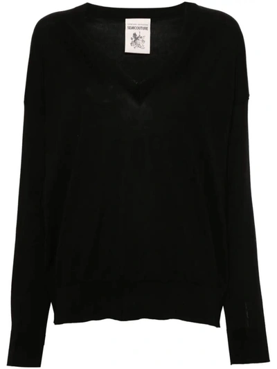 Shop Semicouture Rhianna Pullover Clothing In Black