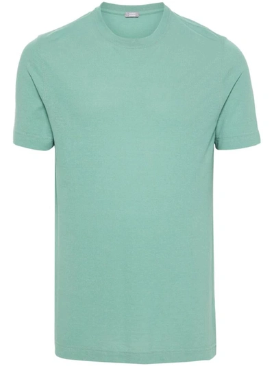 Shop Zanone Short Sleeves T-shirt Clothing In Blue