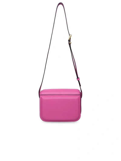 Shop Wandler Medium 'oscar Trunk' Bag In Pink Calf Leather In Fucsia