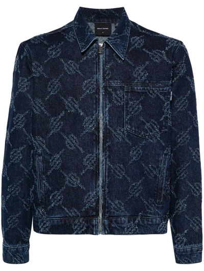 Shop Daily Paper Jacob Denim Jacket Clothing In Blue