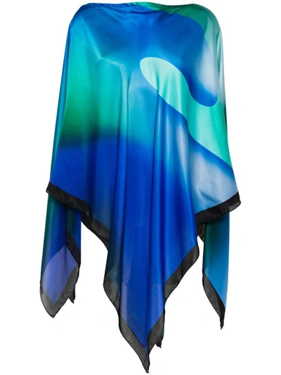 Shop Giorgio Armani Fantasy Poncho Accessories In Multicolour