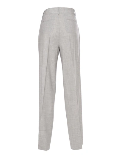 P.a.r.o.s.h Lillie Pants Wide-leg Pressed Crease In Gray