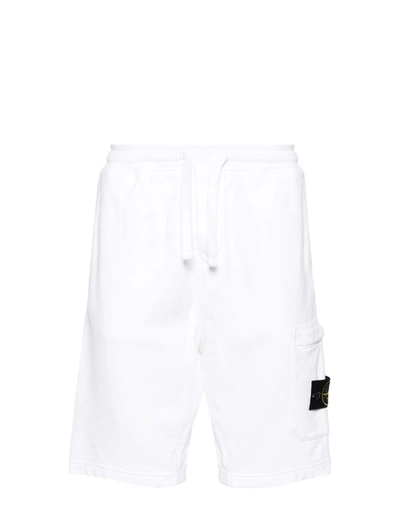 Shop Stone Island Shorts White