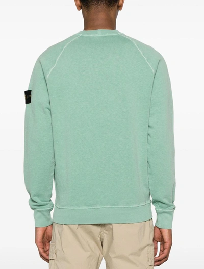 Shop Stone Island Sweaters In Verde Chiaro