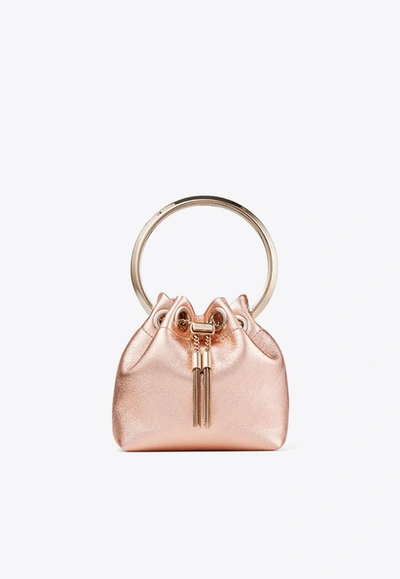 Shop Jimmy Choo Bon Bon Top Handle Bag In Pink