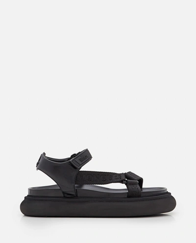 Shop Moncler Catura Sandals In Black