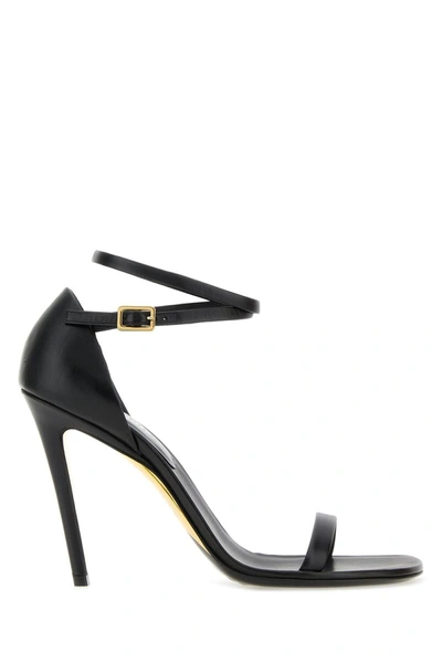 Shop Burberry Sandals In Black