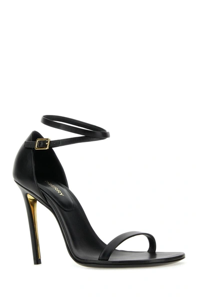 Burberry Stiletto-heel 100mm Leather Sandals In Black