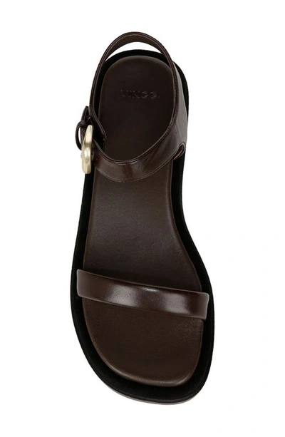 Shop Vince Heloise Ankle Strap Platform Sandal In Cacao Brown