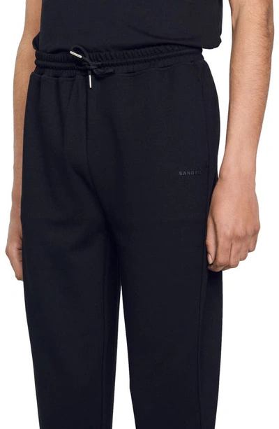 Shop Sandro New Relax Milano Knit Joggers In Black
