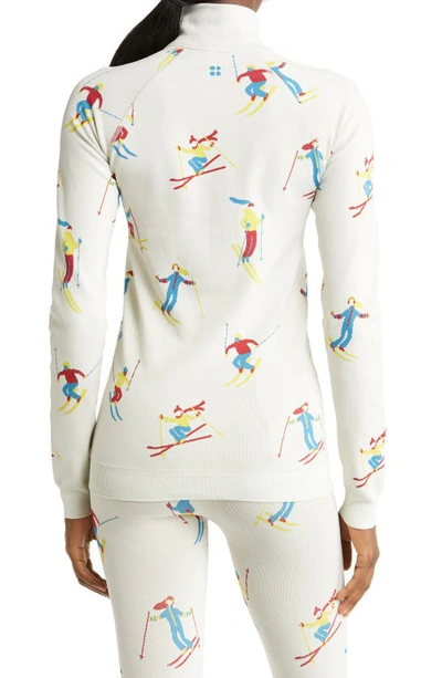 SWEATY BETTY SWEATY BETTY SKI JACQUARD HALF ZIP BASE LAYER PULLOVER 