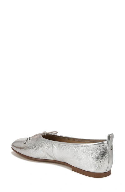 Shop Sam Edelman Ari Ballet Flat In Soft Silver