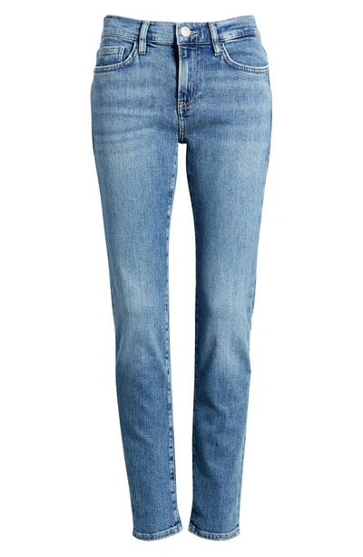 Shop Frame Le Garcon Ankle Slim Boyfriend Jeans In Daphne Blue