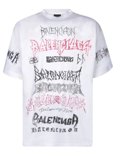 Shop Balenciaga T-shirts In White