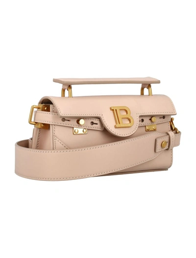 Shop Balmain B-buzz 19 Crossbody Bag In Nude