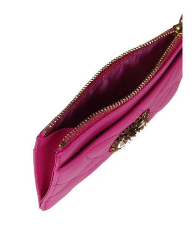 Shop Dolce & Gabbana Card Holder In Matelasse Nappa Leather In Rosa Shocking