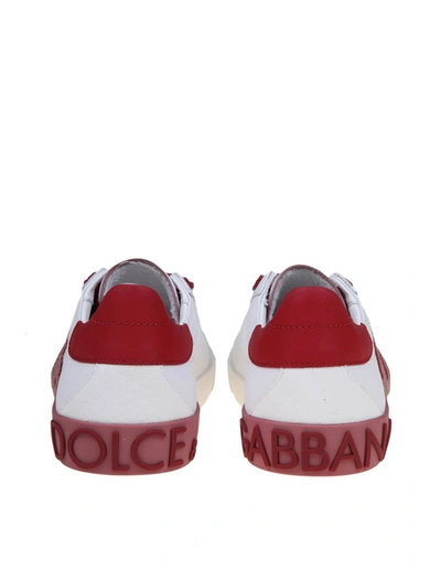 Shop Dolce & Gabbana Low Sneakers In Nappa Calfskin In White
