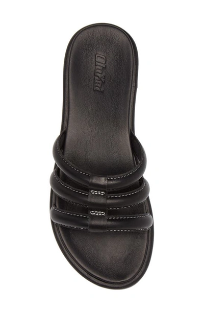 Shop Olukai Tiare Slide Sandal In Black / Black