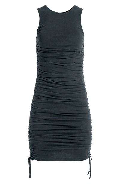 Alice And Olivia Katherina Ruched Body-con Minidress In Black