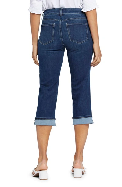Nydj Juniors Womens Denim Dark Wash Straight Leg Jeans In Cambridge