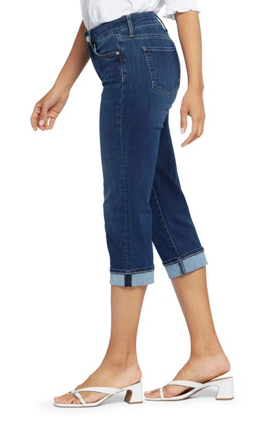 Nydj Juniors Womens Denim Dark Wash Straight Leg Jeans In Cambridge