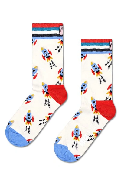 Shop Happy Socks X Fao Schwarz Kids' Assorted 3-pack Crew Socks Gift Box In Assorted Blue