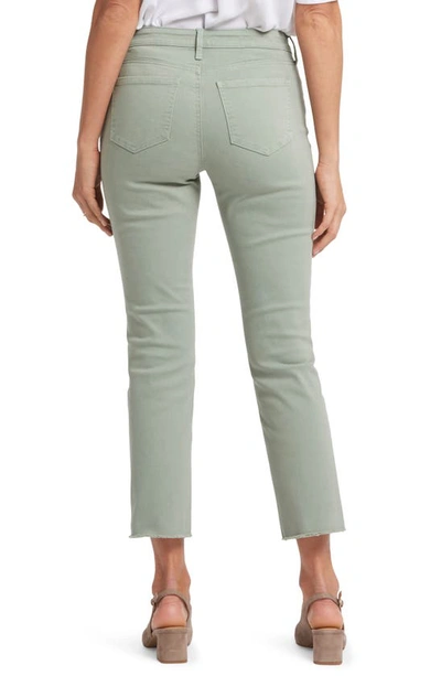 Shop Nydj Sheri Frayed Hem Slim Jeans In Lily Pad