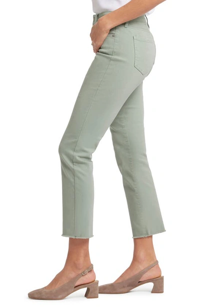 Shop Nydj Sheri Frayed Hem Slim Jeans In Lily Pad