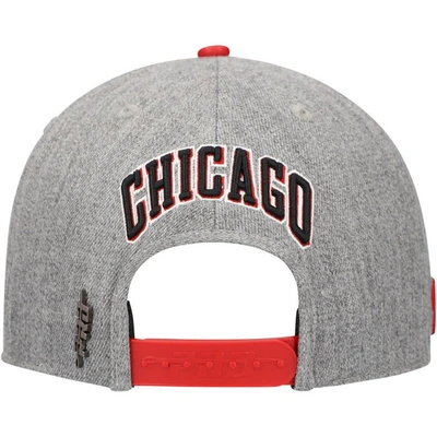 Shop Pro Standard Gray/red Chicago Bulls Classic Logo Two-tone Snapback Hat