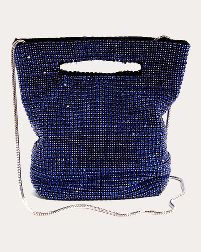 Shop Emm Kuo Women's Montauk Rhinestone Crossbody Bag In Blue