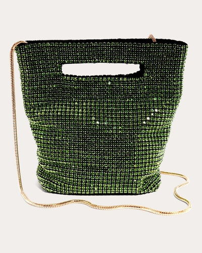 Shop Emm Kuo Women's Montauk Rhinestone Crossbody Bag In Green