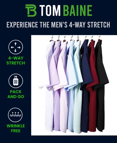 Tom Baine Solid Performance Button Down In Pink