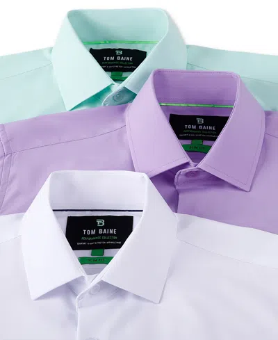 Tom Baine Solid Performance Button Down In Pink