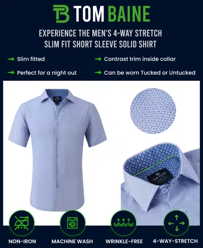 Tom Baine Solid Performance Button Down In Pink
