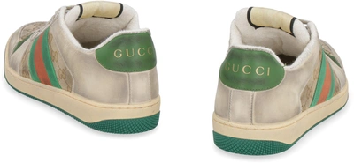 Shop Gucci Screener Gg Low-top Sneakers In Beige