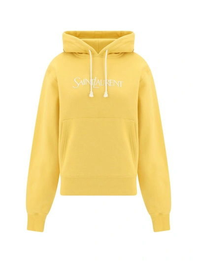 Shop Saint Laurent Sweatshirts In Jaune/naturel